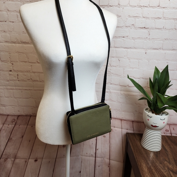 Steve Madden Olive Green & Black Military Style Crossbody Wallet Bag - Picture 5 of 13